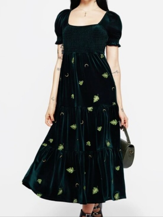 Disturbia Dresses & Skirts - Disturbia Swamplife Velour Midi Dress Size 12